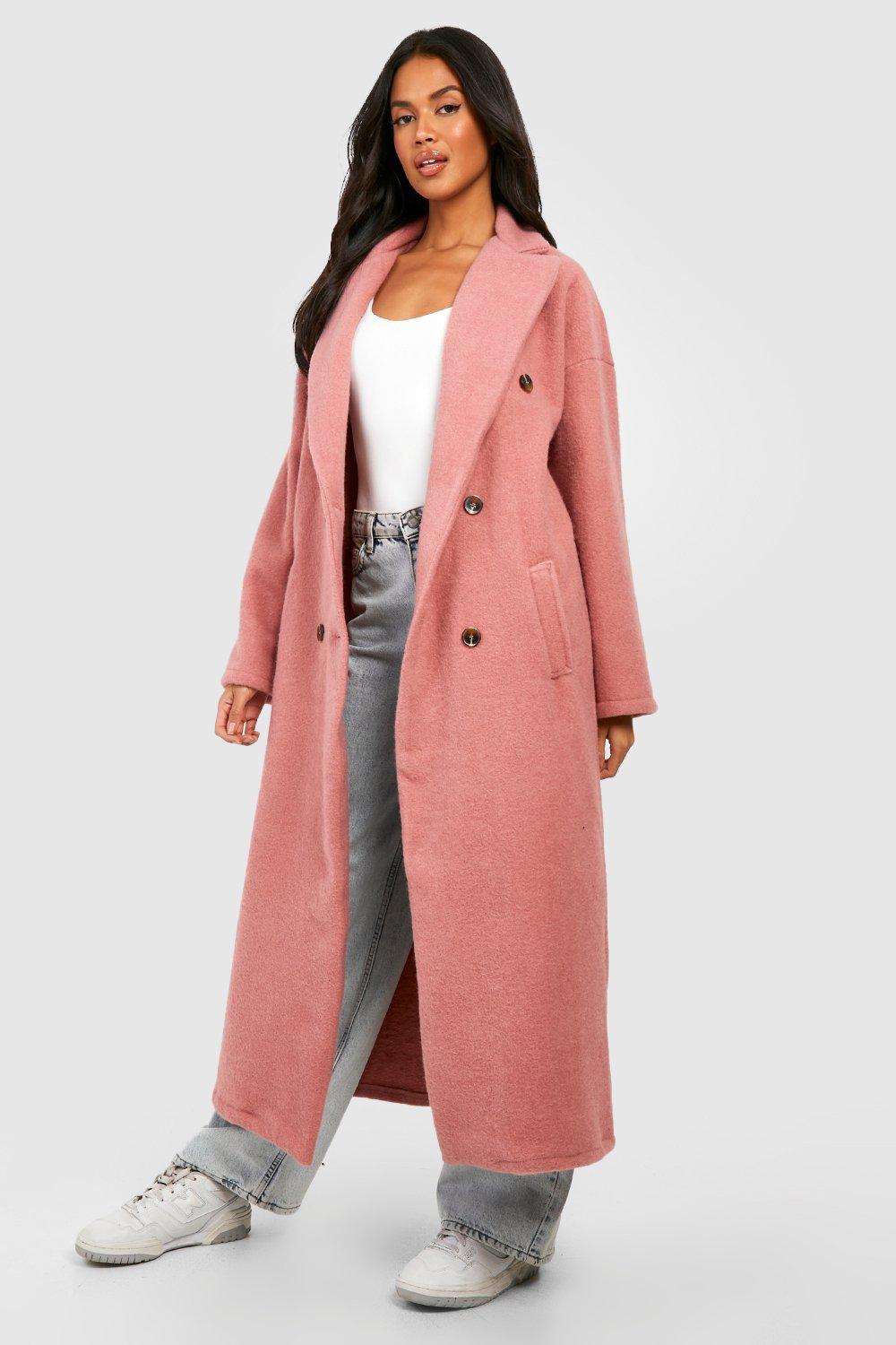 Boohoo pink coat best sale